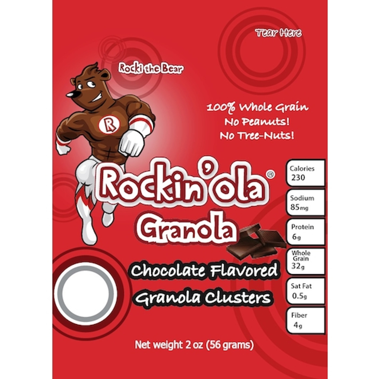 Rockin ola Chocolate Granola Snack, 56 Gram, 125 Per Case