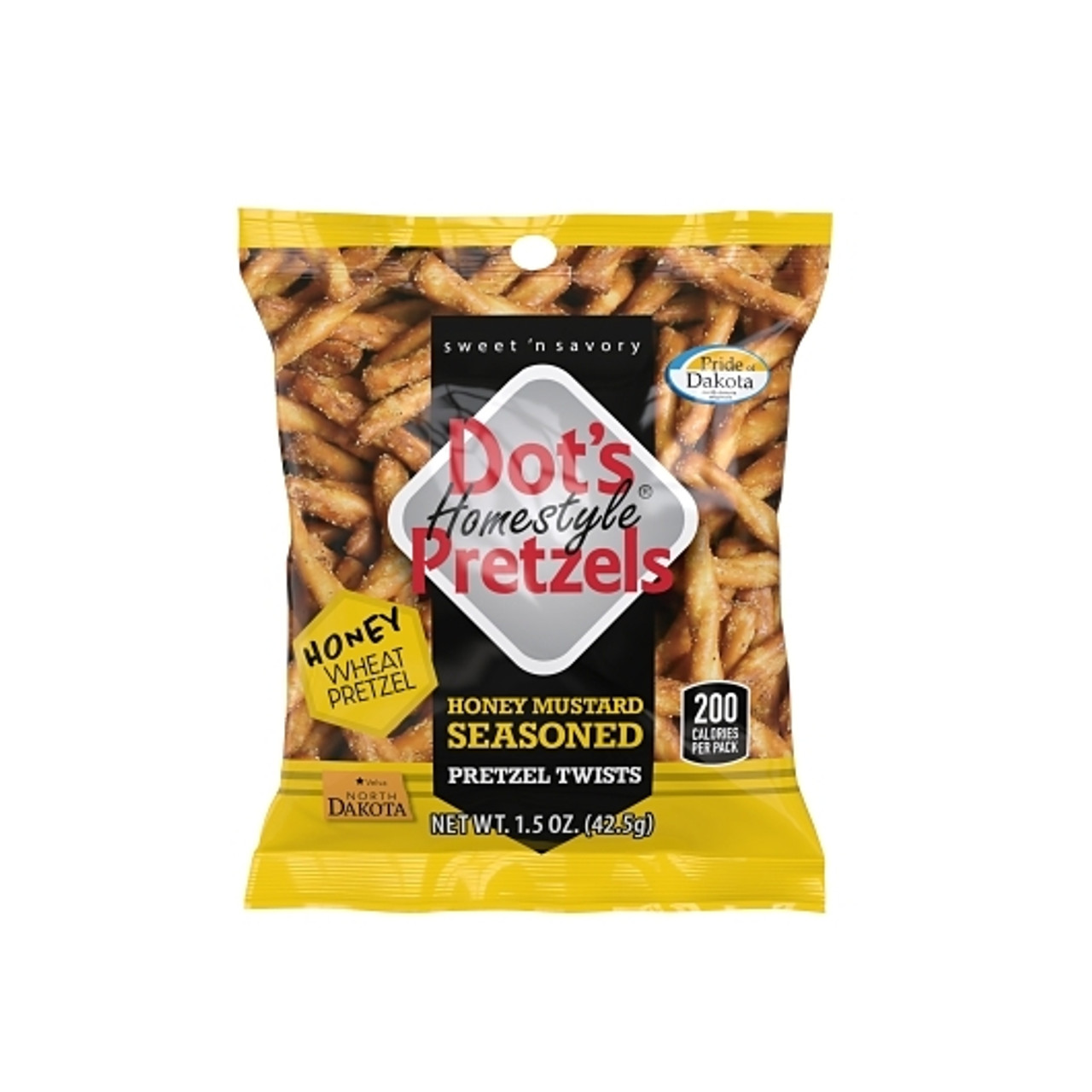 Dot s Honey Mustard Pretzel Twists Bag, 1.5 Ounce, 60 Per Case