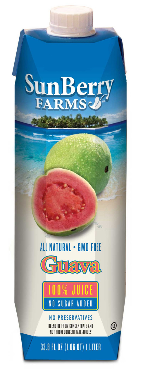 Sunberry Farms 100% Guava Juice, 33.81 Fluid Ounce, 12 Per Case