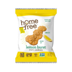 Homefree Lemon Burst Mini Cookies, 0.95 Ounce, 30 Per Case