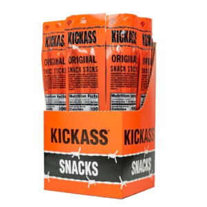 Kickass Beef Jerky Original Twin Pack Snack Sticks, 2 Ounce, 240 Per Case