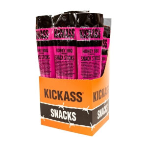 Kickass Beef Jerky Honey Bbq Flavored Snack Sticks, 2 Ounce, 240 Per Case