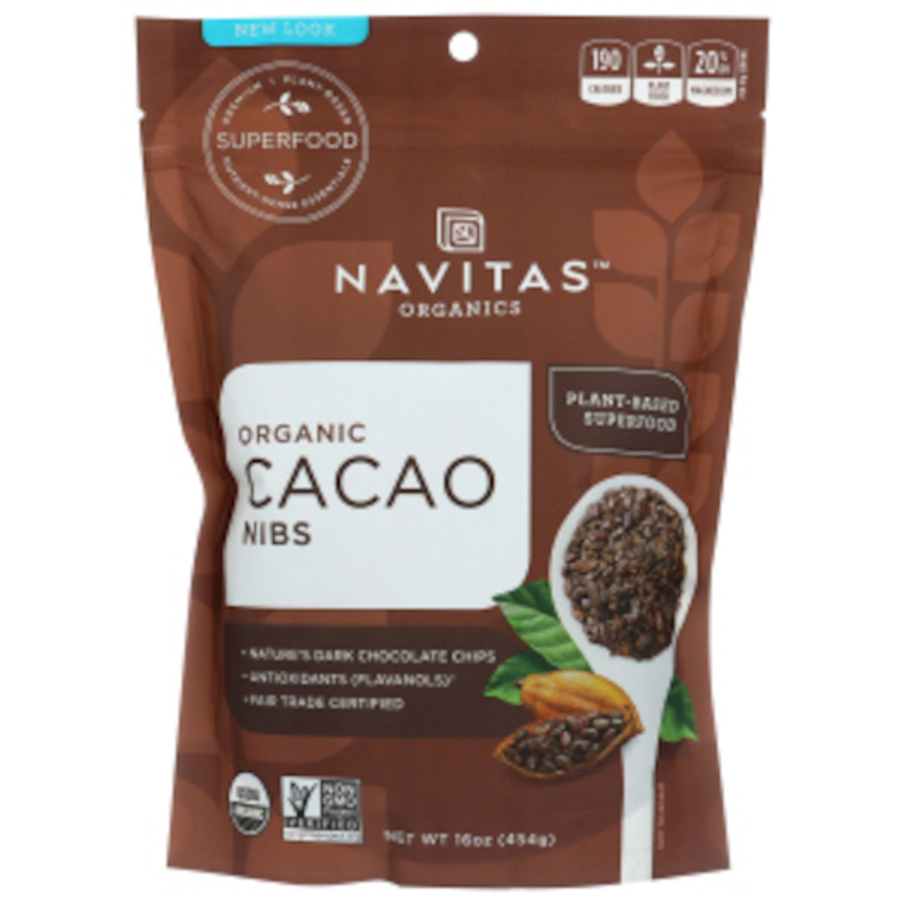 Navitas Organics Organic Cacao Nibs, 16 Ounces, 6 Per Case