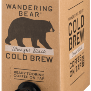 Wandering Bear Coffee Straight Black Organic Cold Brew Coffee, 96 Fluid Ounce, 3 Per Case