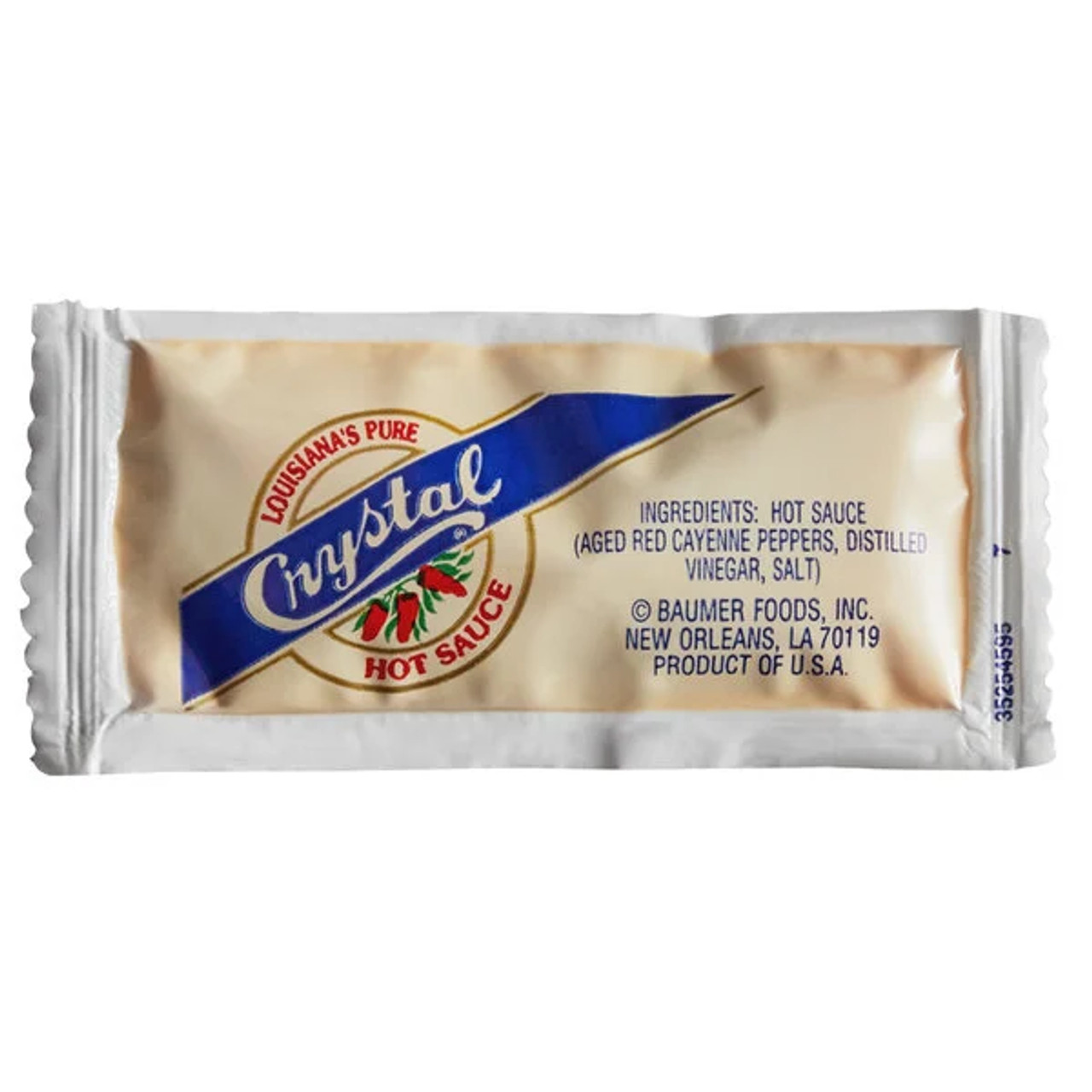 Crystal Louisiana Pure Hot Sauce, 7 Gram, 200 Per Case
