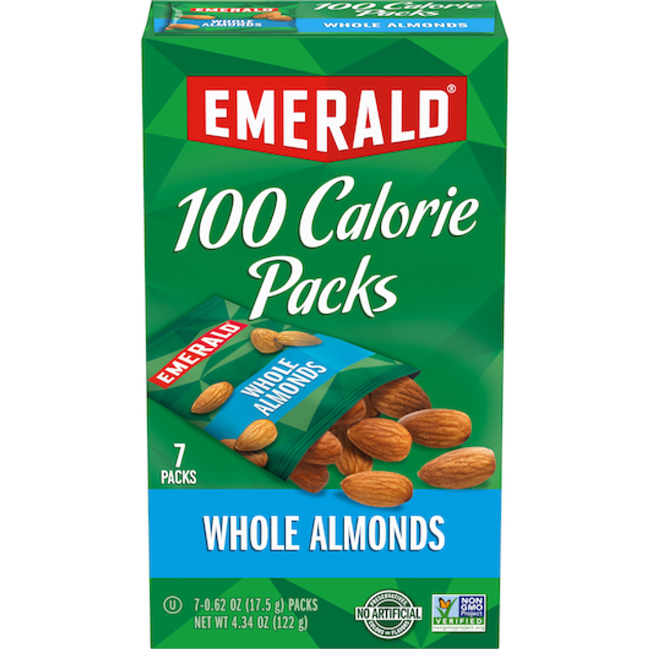 Emerald Natural Almonds, 0.63 Ounce, 7 Per Box, 12 Boxes Per Case