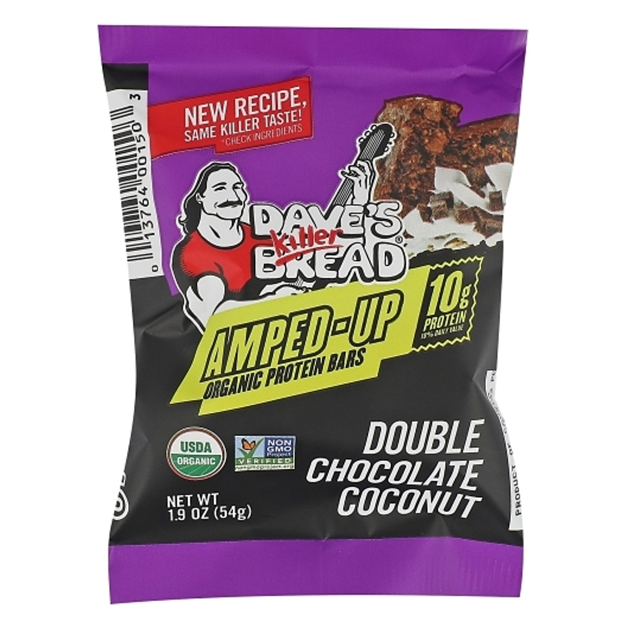 Daves Killer Bread Double Chocolate Coconut Protein Bar, 1.9 Ounce, 48 Per Case