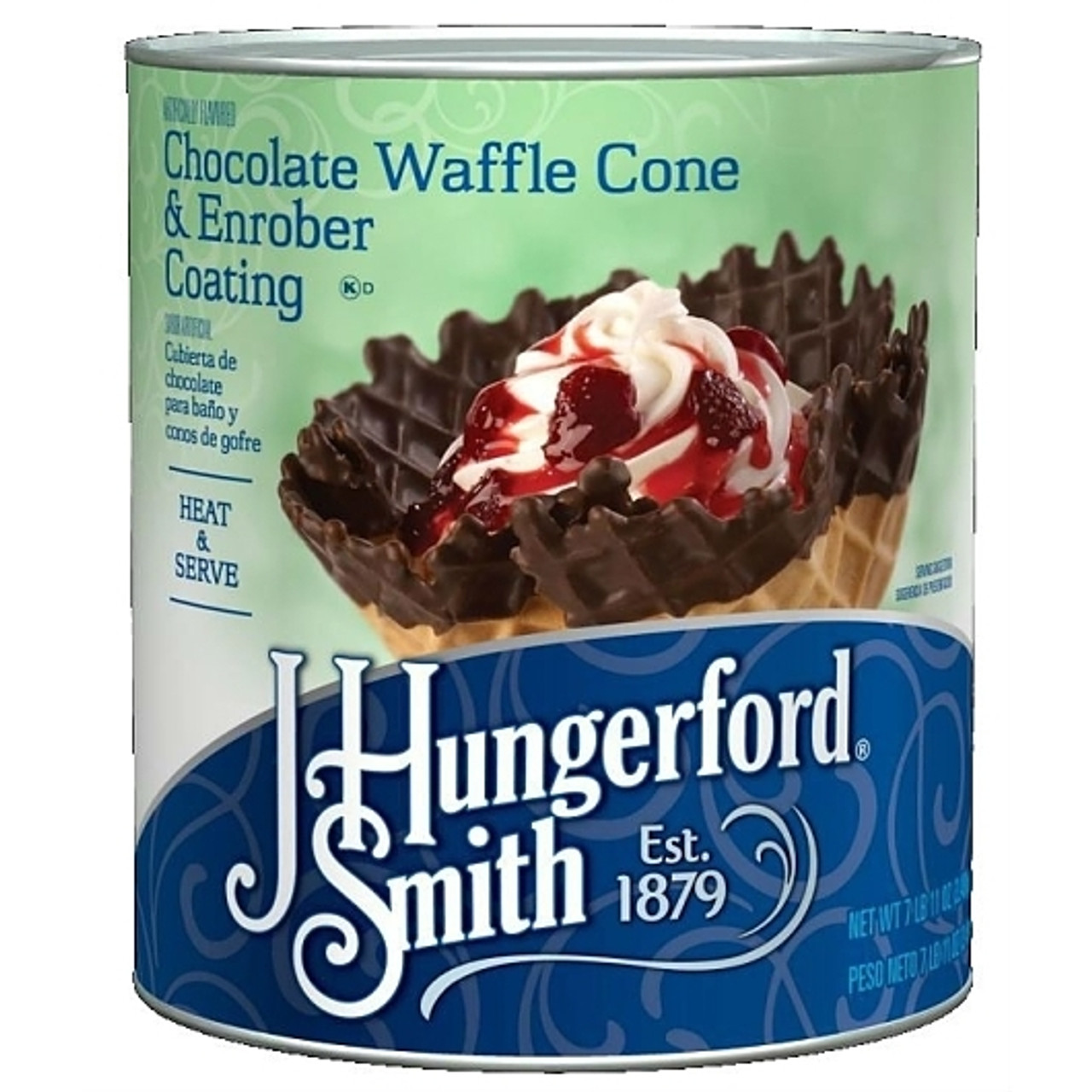Jhs Chocolate Waffle Cone & Enrober Coating, 123 Ounce, 3 Per Case