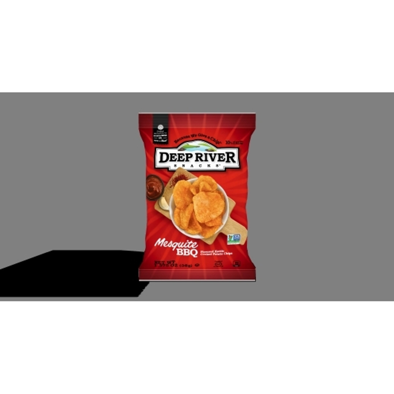 Deep River Snacks Mesquite Bbq Kettle Potato Chips, 1.375 Ounce, 48 Per Case