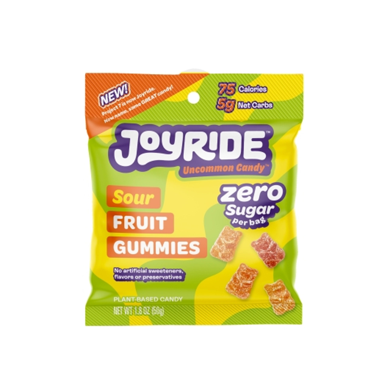 Joyride Zero Sugar Sour Fruit Gummies Case, 1.8 Ounce, 8 Per Box, 8 Per Case