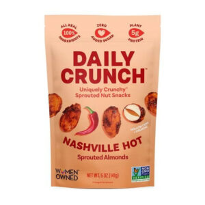 Daily Crunch Nashville Hot Sprouted Almonds, 6 Count, 1 Per Case