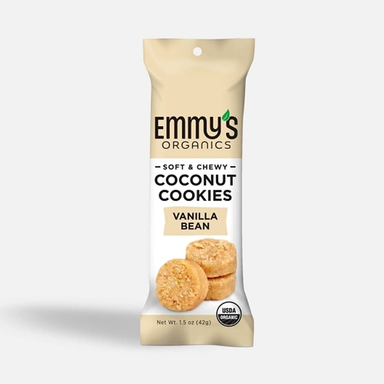 Emmy s Organic Vanilla Bean Coconut Cookies, 1.5 Oz, 72 Count
