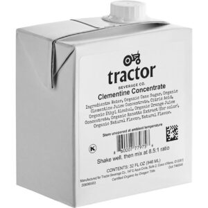 Tractor Organic Clementine Beverage Concentrate, 32 Ounce, 12 Per Box