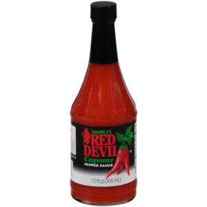 Trappey Red Devil Cayenne Pepper Hot Sauce Bottle, 12 Fluid Ounce, 12 Per Case