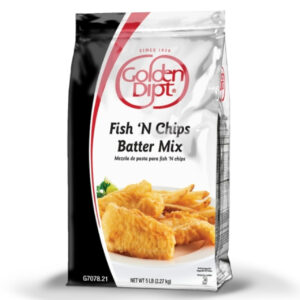 Golden Dipt English Style Fish n Chip Batter Mix, 5 Pound, 6 Per Case