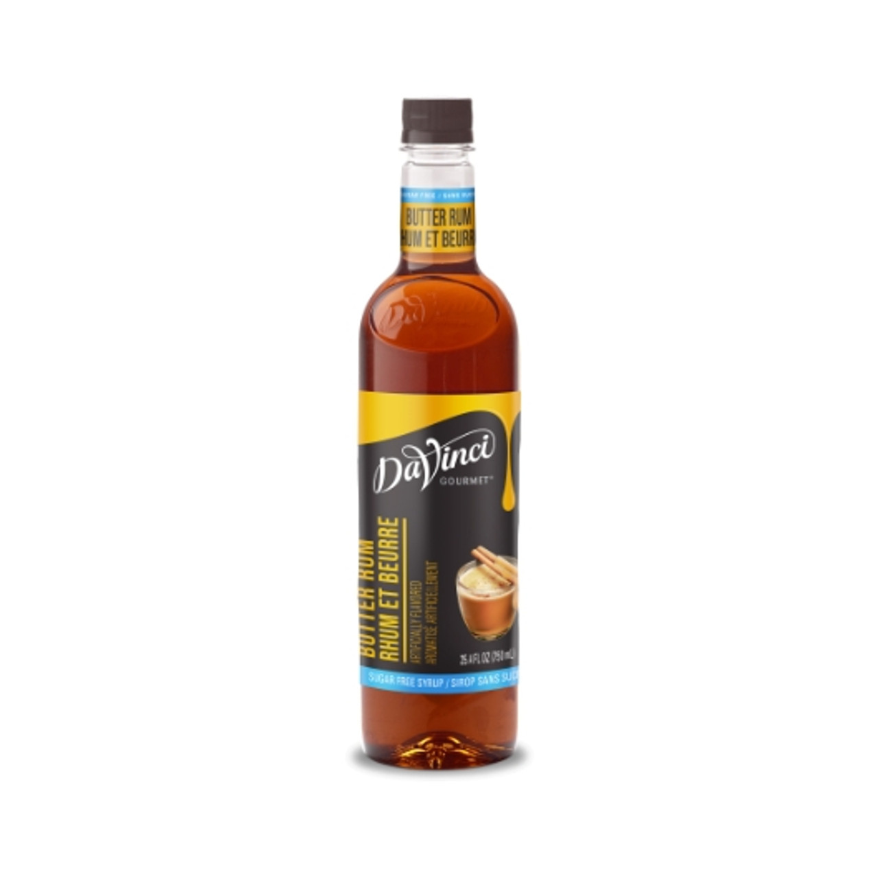 Davinci Gourmet Gourmet Sugar Free Butter Rum Syrup, 750 Milliliter, 4 Per Case