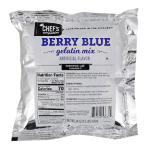 Chefs Companion Berry Blue Flavored Gelatin Mix, 24 Ounce, 12 Per Case