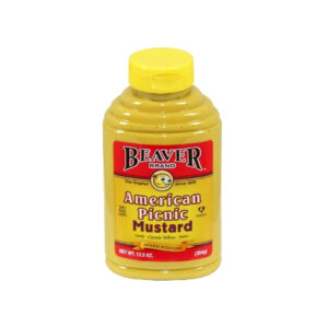Beaver American Picnic Mustard Bottle, 12.5 Ounce, 6 Per Case