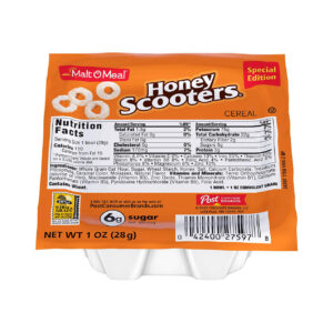 Malt O Meal Honey Scooters, 1 Oz, 96 Per Case