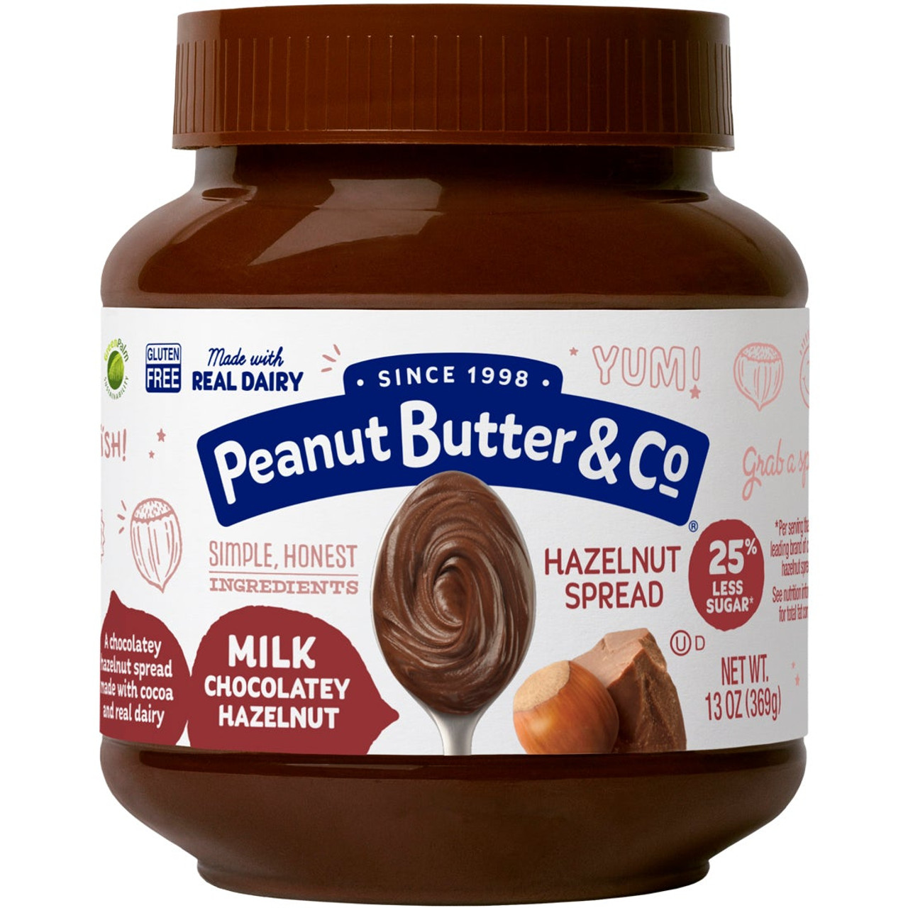Peanut Butter & Co Milk Chocolatey Hazelnut Spread, 13 Ounces (6 per Case)