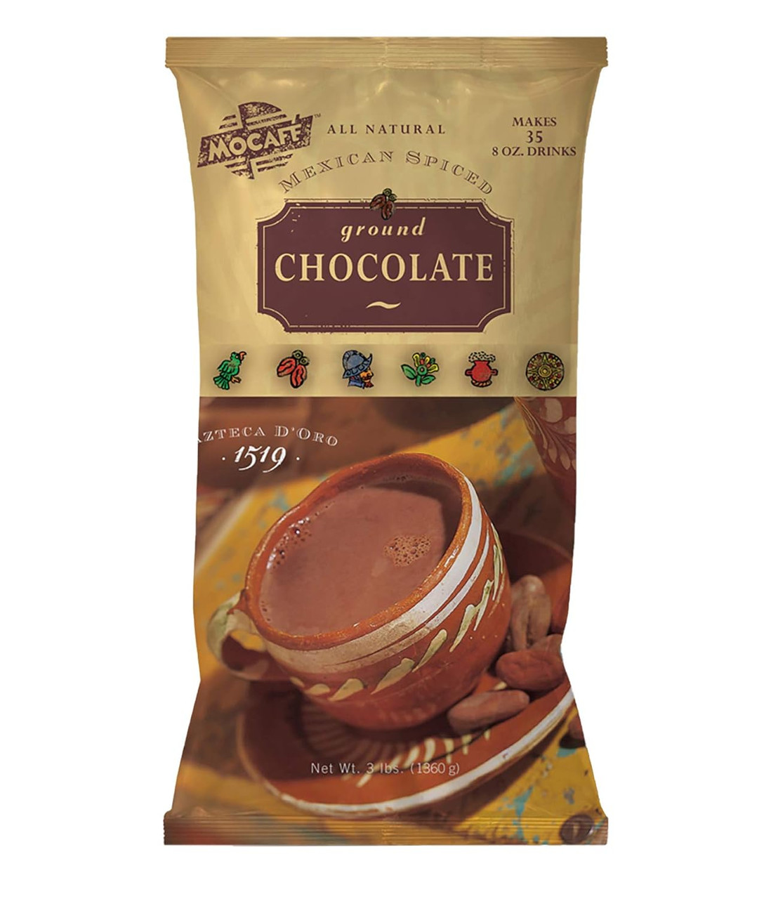 Mocafe Mexican Spiced Ground Chocolate, 3 Pound, 4 Per Case