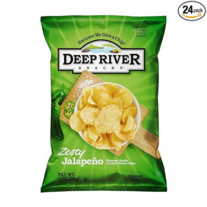 Deep River Snacks Zesty Jalapeno Kettle Potato Chips, 1.375 Ounce, 48 Per Case
