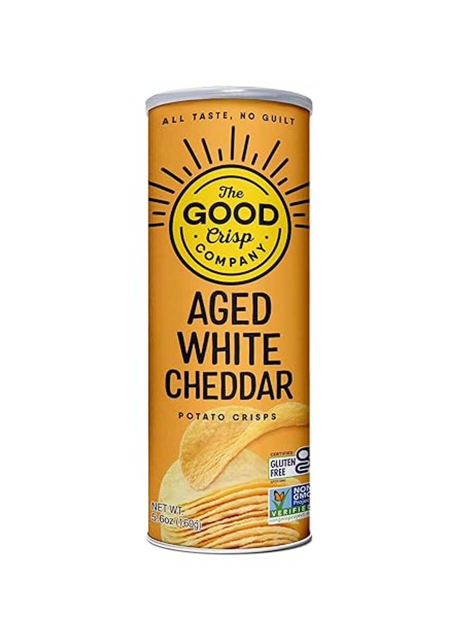 The Good Crisp Company Aged White Cheddar Flavored Crisps Case, 5.6 Ounce, 8 Per Case
