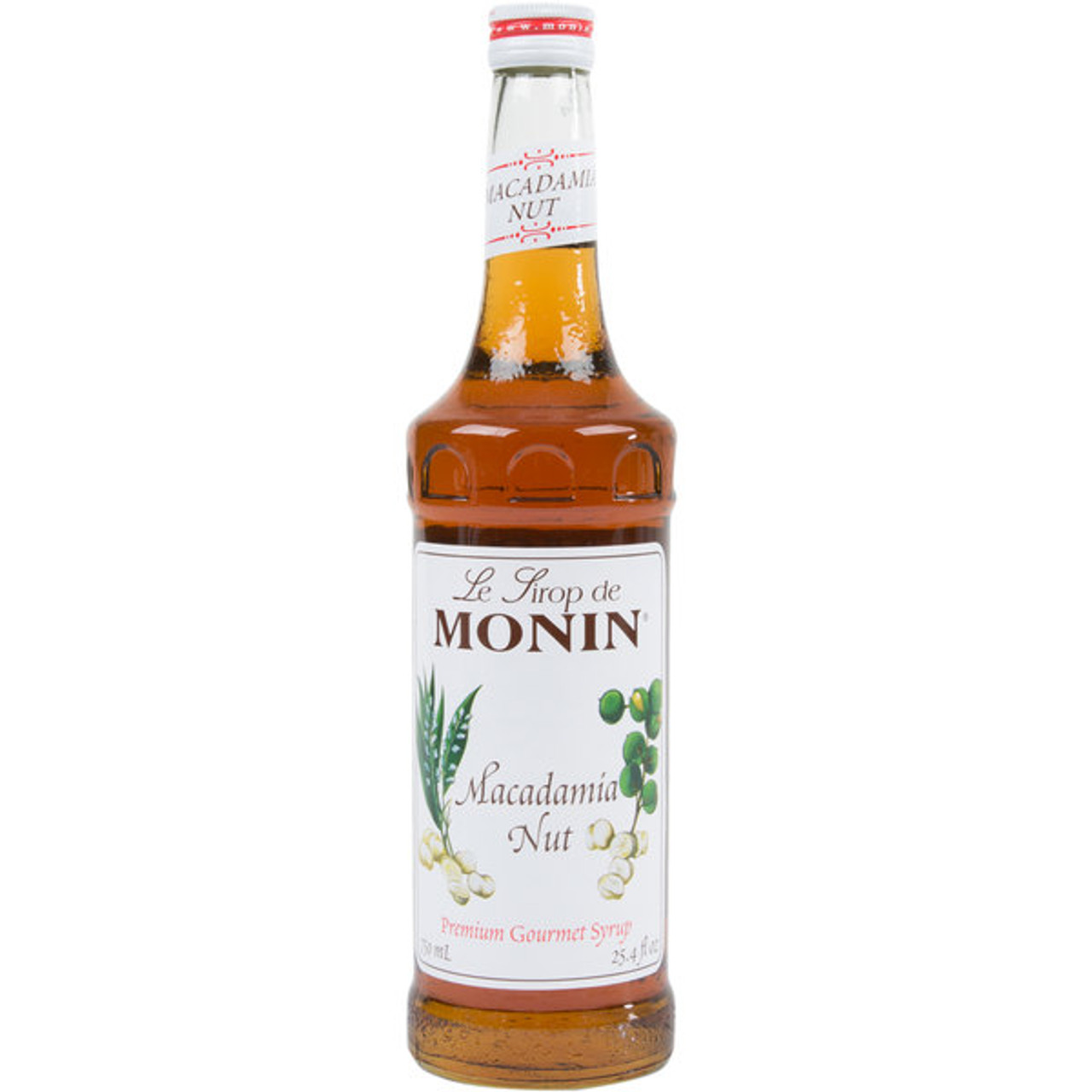 Monin Glass Macadamia Nut Flavor Syrup, 750 ml, 12 Per Case