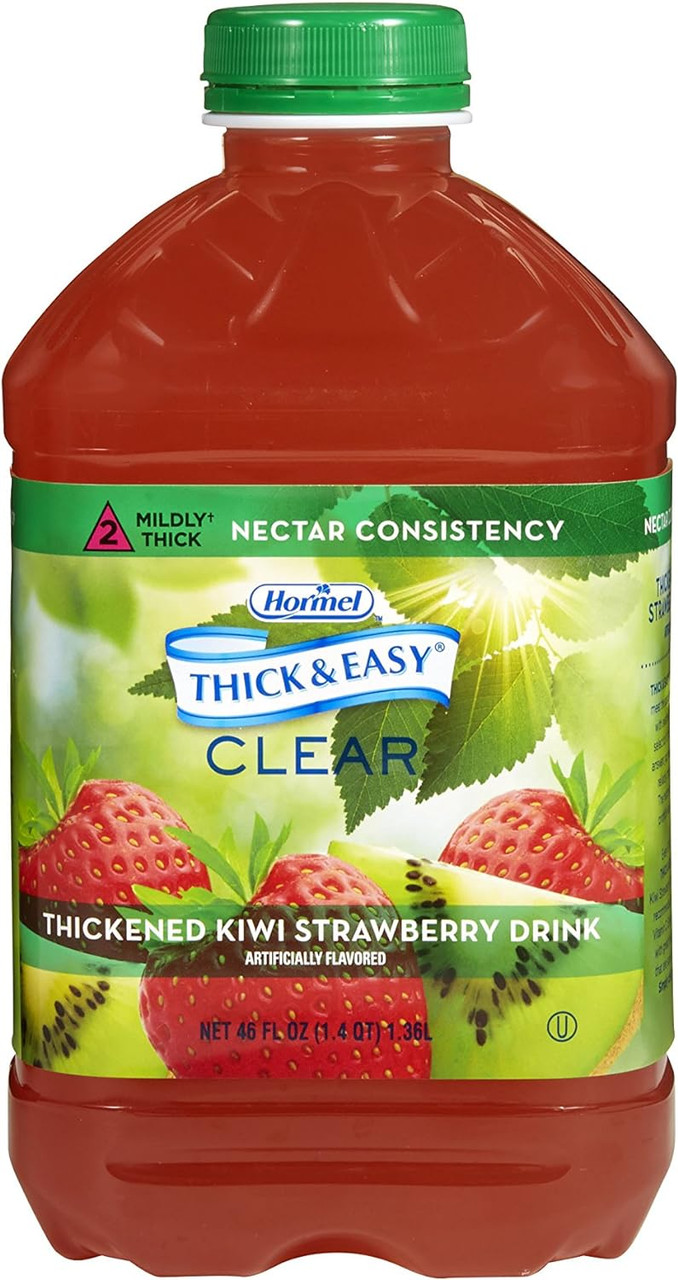 Thick & Easy Clear Thickened Kiwi Strawberry, Nectar Consistency, 46 Ounces, 6 Per Case