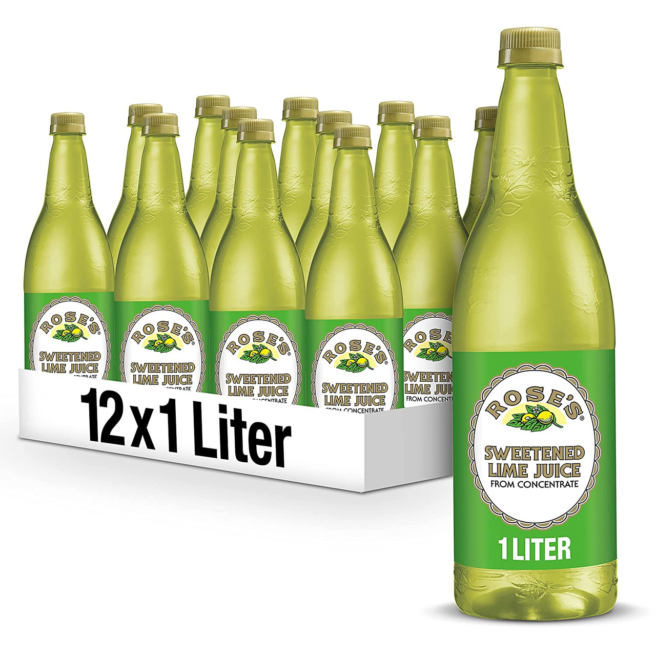 Roses Sweetened Lime Juice, 1 Liter - 12 Per Case