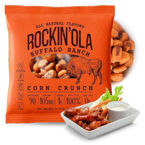 Rockin  ola Buffalo Ranch Corn Crunch, 0.74 Ounce, 250 per case