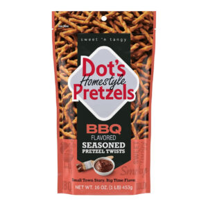 Dot s Homestyle Pretzels Bbq Flavored Seasoned Pretzel Twists Bag, 16 Ounce, 10 Per Case