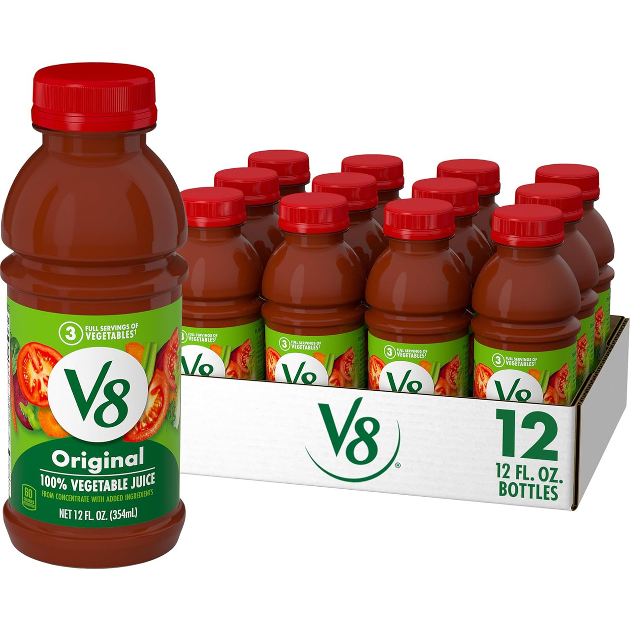 V8 Original Vegetable Juice, 12 Fluid Ounces, 12 Per Case