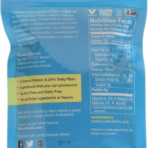 Biena Snacks Sea Salt Chickpeas, 5 Ounces, 8 Per Case