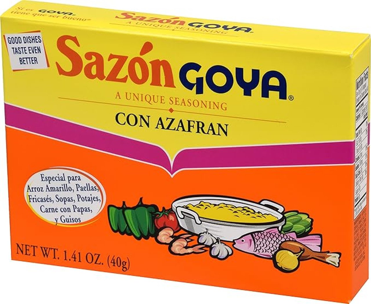 Sazon Goya Con Azafran, 1.41 Ounce, 36 Per Case