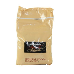 Ambrosia 22-24% High Fat, Natural, Cocoa Powder, 5 Pound Bags - 6 per Case