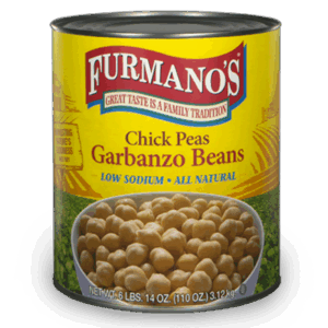 Furmanos Low Sodium All Natural Extra Fancy Chickpeas, 110 Ounce, 6 Per Case