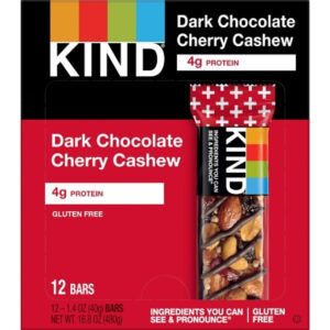 Kind Bar Dark Chocolate Cherry Cashew Bar 1.4 Ounces - 72 Bars Per Case