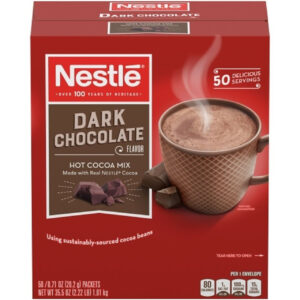 Nestle Dark Chocolate Hot Cocoa Mix, 0.71 Ounce, 300 Per Case