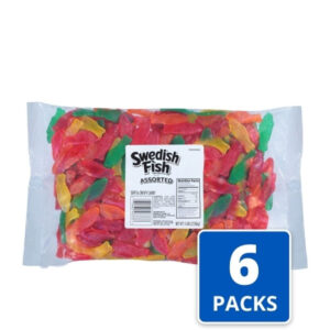 Swedish Fish Assorted Bag Candy Bulk, 5 Pound, 6 Per Case