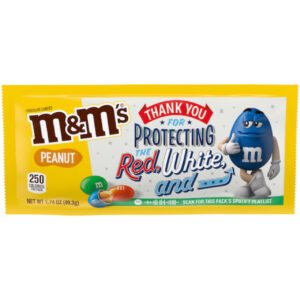 M&M s Peanuts Single, 1.74 Ounces Per Pack - 48 Per Box - 8 Boxes Per Case