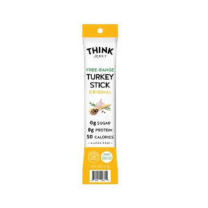 Think Jerky Original Turkey 1Oz Stick 6X20ct (All-Natural), 1 Ounce, 20 Packets Per Box, 6 Boxes Per Case