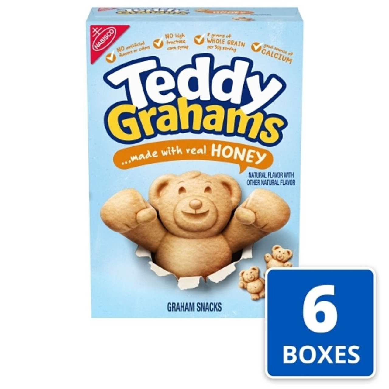 Teddy Grahams Honey Cookies, 10 Ounces, 6 Packs Per Case