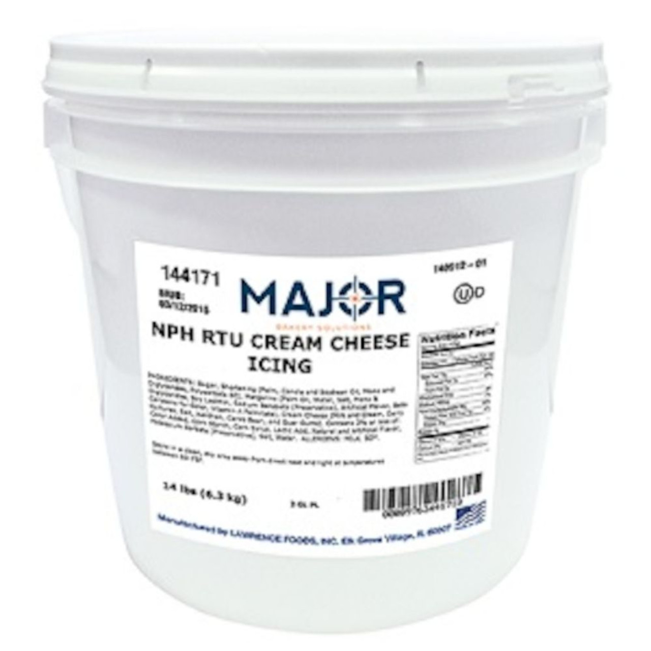 Major Bakery Solutions Cream Cheese Icing, 18 Pounds