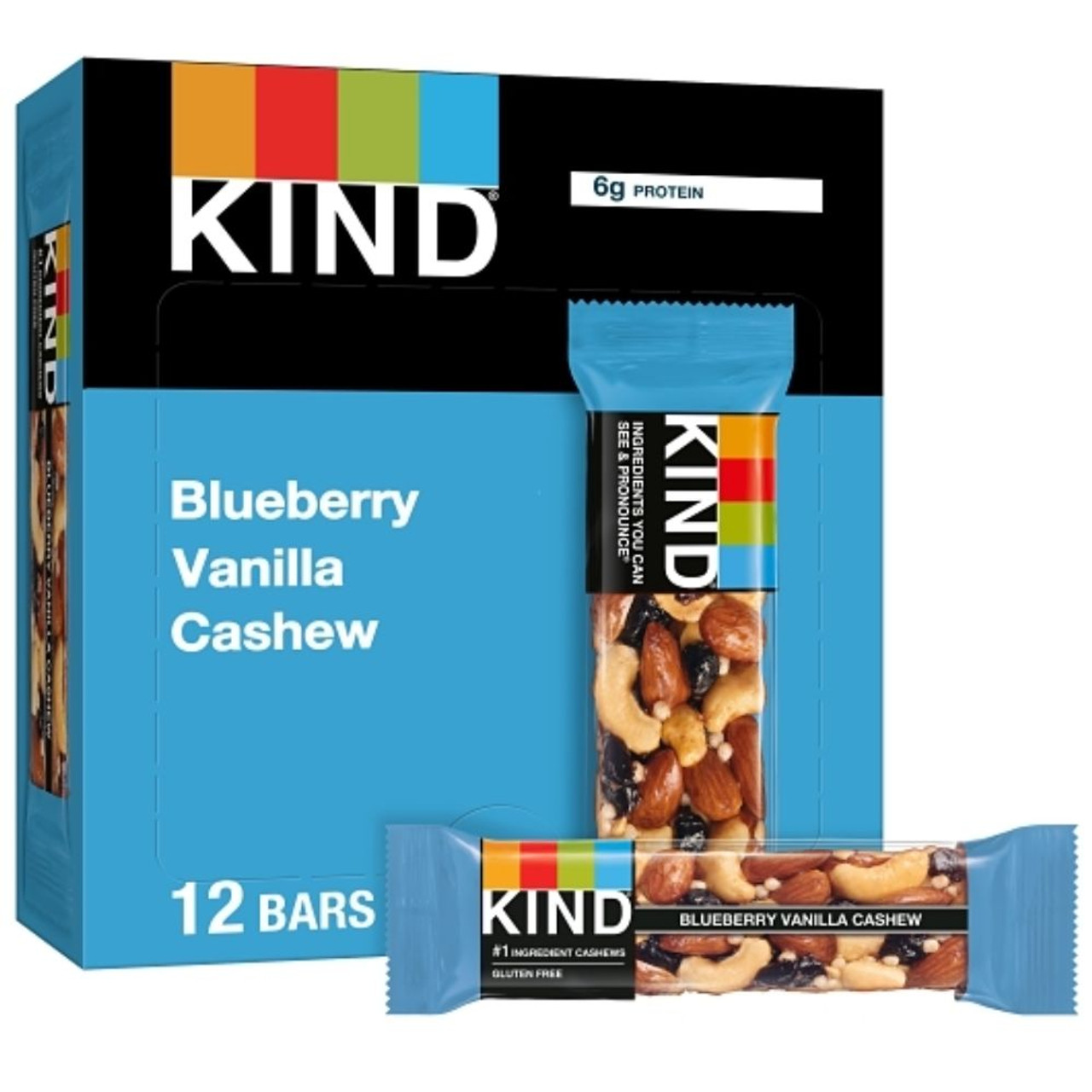 Kind Bar Blueberry Vanilla Cashew Bar 1.4 Ounce Bar - 72 Bars Per Case