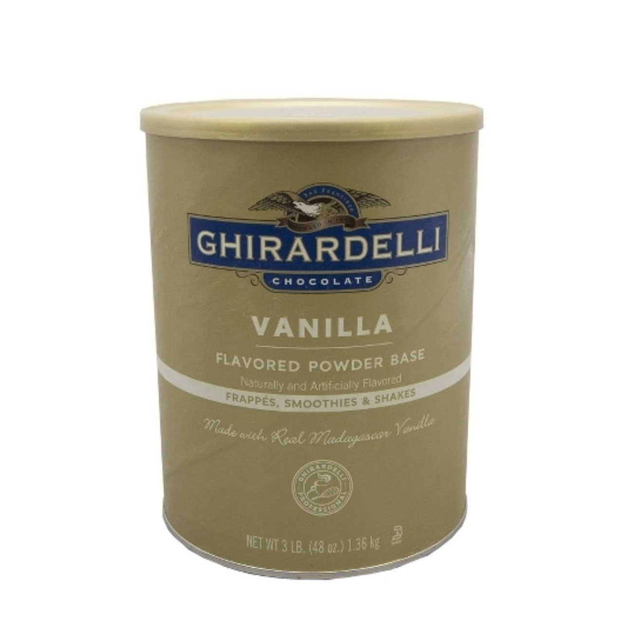 Ghirardelli Premium Vanilla Flavored Powder Base, 3 Pounds, 6 Per Case