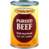 Simply Serve Pureed Beef With Beef Broth, 15 Ounces, 12 Per Case