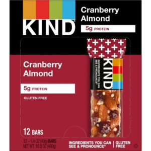 Kind Snacks  Cranberry Almond Cereal Bars, 1.4 Ounce - 72 Per Case
