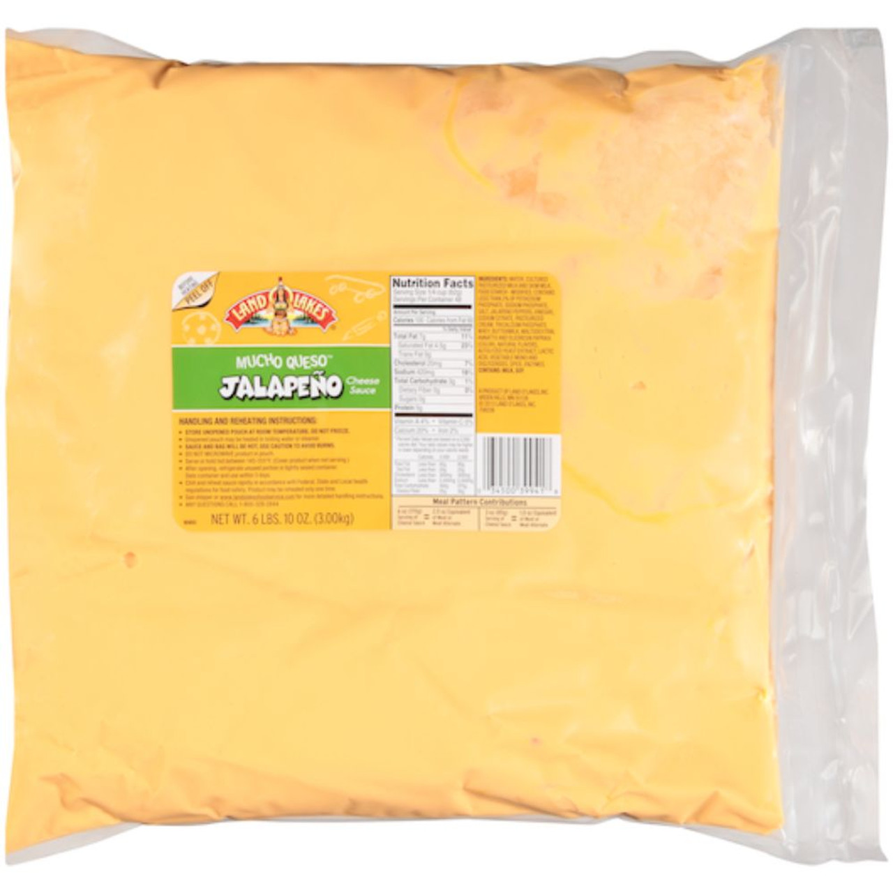 Land O Lakes Ultimate Jalapeno Cheese Sauce Pouch, 106 Ounce, 6 Per Case