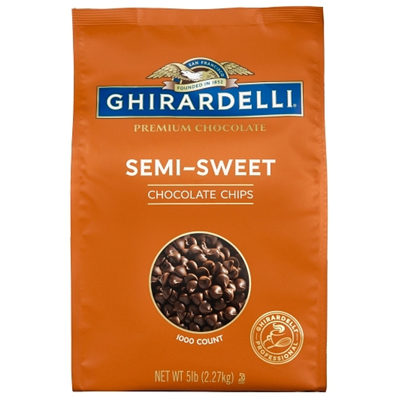 Ghirardelli Semi Sweet Chocolate Chips, 80 Ounces, 2 Per Case